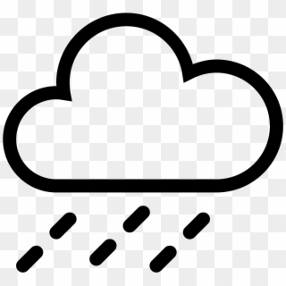 This Is A Drawing Of A Rain Cloud That Is Flat On The - Weather Icon Rainy, HD Png Download