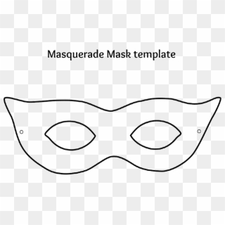 Masquerade Masks Template - Line Art, HD Png Download - 960x544 ...