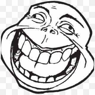 Big Open Mouth Troll Face - Funny Meme Face Png, Transparent Png