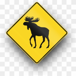 Moose Crossing Sign - Moose Road Sign Quebec, HD Png Download - 650x650 ...