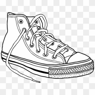 Sneakers Clipart Converse - Chuck Taylor Shoes Drawing, HD Png Download ...