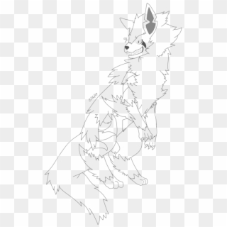 Mightyena X Arcanine Coloring Page - Line Art, HD Png Download ...