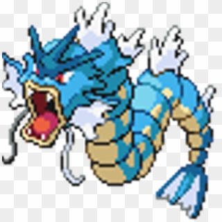 Pokemon Blue Sprite Gyarados Dragon Freetoedit - Pixel Art Pokemon Gyarados, HD Png Download