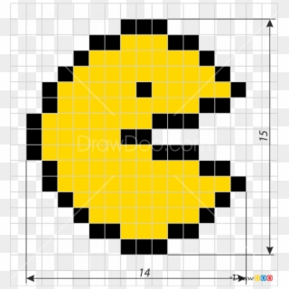 How To Draw Pacman - Pixel Art Pac Man, HD Png Download - 665x703 ...