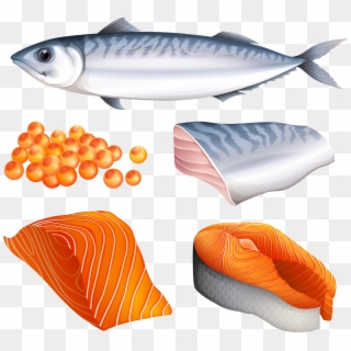 Фотки Salmon Eggs, Food Clips, Food Sketch, Food Painting, - Salmon Clipart, HD Png Download