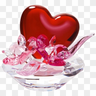 Valentine Day Love Gift Transparent Png Happy Valentine's - Crystal Heart Flowers, Png Download