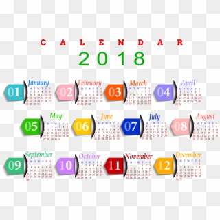 2018 Calendar Png Image - 2018 Calendar Kenya, Transparent Png