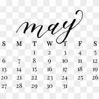 2018 Calendar Png - May Calendar 2018 Png, Transparent Png