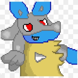 Pokemon Lucario Pixel Animation Frame - Pixel Art Pokemon Lucario, HD Png Download