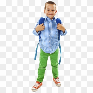 Kid With Backpack Png - Toddler, Transparent Png