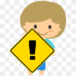 Little Boy Holding Yellow Sign Logo Png And Psd Format - Cartoon, Transparent Png