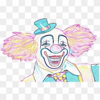 This Free Icons Png Design Of Colorful Clown Sketch, Transparent Png