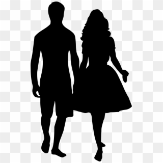 Couple Silhouette Holding Hands Png - Couple Holding Hands Silhouette, Transparent Png