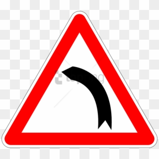 Free Png Download Dangerous Curse To Left Road Sign - Dangerous Left Bend Sign, Transparent Png