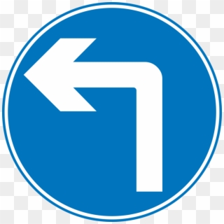 Svg Road Signs 13 Clip Art - Turn Left Ahead Sign, HD Png Download