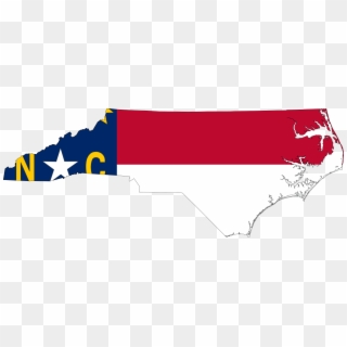 Flag-map Of North Carolina - North Carolina Outline With Flag, HD Png Download