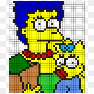 Marge Simpson Perler Bead Pattern / Bead Sprite - Emoji Hama Helmet, HD ...