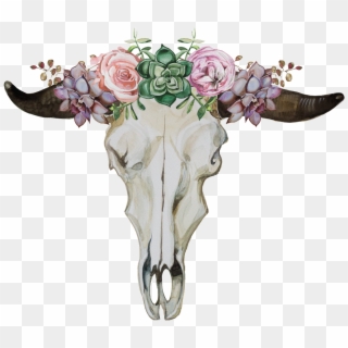 Cartoon Fresh Flower Cow Head Transparent, HD Png Download - 999x860 ...