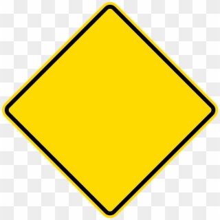 Diamond Warning Sign - Road Sign Template Png, Transparent Png