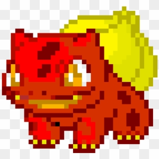 Fire Bulbasaur - Halloween Pokemon Pixel Art, HD Png Download