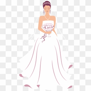 Wedding Dress Bridegroom Clip Art - Gown, HD Png Download - 1322x2169 ...