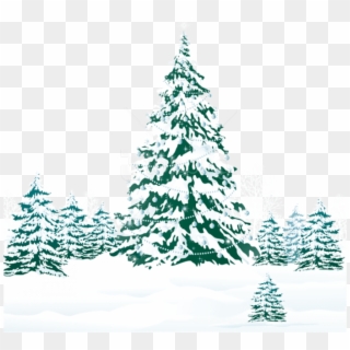 Free Png Snowy Winter Ground With Trees Png - Winter Christmas Tree Png, Transparent Png