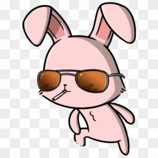 Bunny In Glasses - Badass Bunny Png, Transparent Png - 600x519 ...