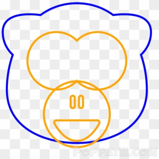 Draw Two Smushed Together Circles For The Eyes, A Another - Emoji Mono Png Para Colorear, Transparent Png