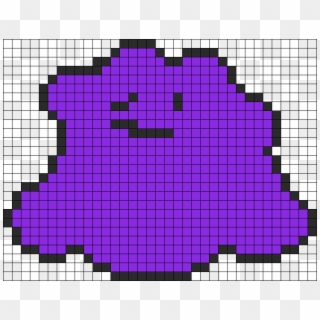 Ditto Pokemon Perler Bead Pattern / Bead Sprite - Ditto Pokemon Pixel Art, HD Png Download