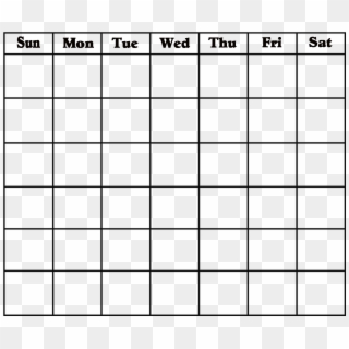 Calendar Transparent Weekly 3 Blank 31 - Blank Calendar Transparent Background, HD Png Download