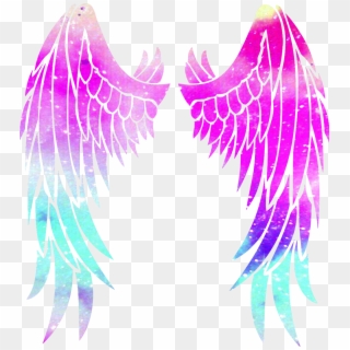 #galaxy #angelwings #wings #galaxyedit - Angel Wings Silhouette, HD Png ...