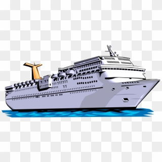 Vector Illustration Of Cruise Ship Or Ocean Liner Passenger - Cruise ...