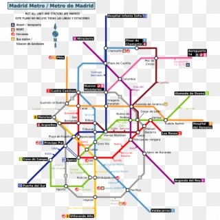 File Madrid Metro Map Png Wikimedia Commons And Subway Madrid Metro Map Transparent Png