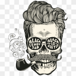 2496 X 2961 10 - Black Is Not Sad Black Is Poetic Skull, Hd Png 