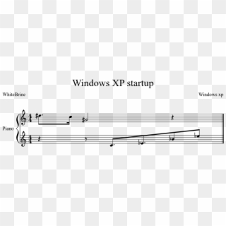 Windows Xp Startup Sheet Music Composed By Windows - Windows Xp Startup Sound Notes, HD Png Download