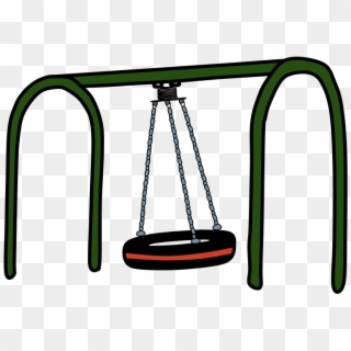 Tire Swing, Red Stripe, Chains, Green Arch - Swing, HD Png Download ...