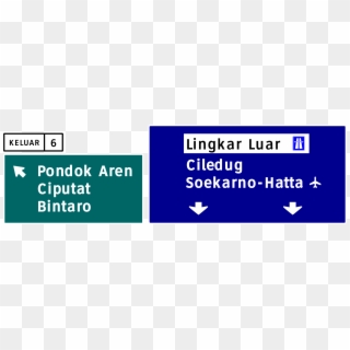 Indonesia Road Sign Toll Road Exit 3 - Indonesia Toll Roads, HD Png Download