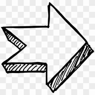 26 Arrow Drawing Vol - Black And White Funky Arrow Clipart, HD Png ...