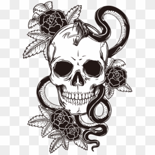 Skull Tattoo Png Transparent Images - Louis Vuitton Drawing Logo  Transparent PNG - 640x480 - Free Download on NicePNG