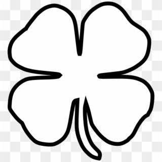 552 X 596 12 - Four Leaf Clover Clipart Black And White, HD Png ...