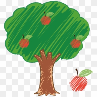 Tree Drawing Png - Drawing Apple Tree, Transparent Png