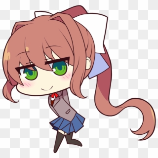 Also Moarrr Chibis For @lilmonix3 - Monika As A Cat, HD Png Download