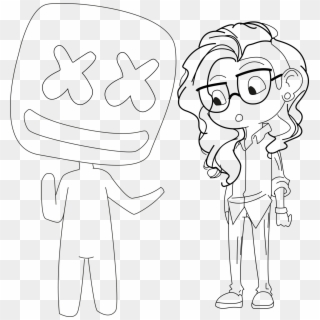 Ice Cream [ Skrillex And Marshmello Chibi ] By Itachiuchihahd - Marshmello Drawing And Skrillex, HD Png Download