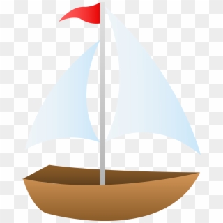 Little Sailboat With Red Flag - Sailboat Clipart Transparent, HD Png ...