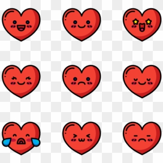 Heart Emoticons - Cartoon Funny Faces Of Vegetables, HD Png Download