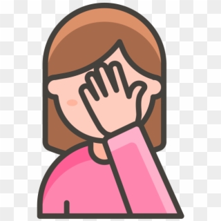 Woman Facepalming Emoji Clipart , Png Download - Woman Facepalming ...