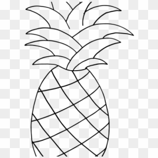 Pineapple Clipart Sketch - Big Pineapple Clipart Black And White, HD Png Download