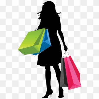 Shopping Silhouette Png - Shopping Girl Silhouette Png, Transparent Png ...
