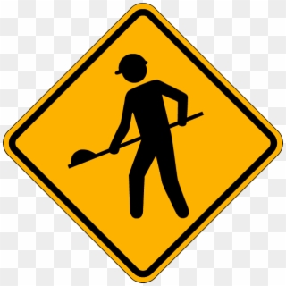 Worker Construction Sign - Winding Right Road Signs, HD Png Download