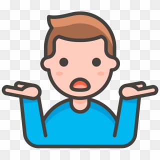 Man Shrugging Emoji - Shrugging Emoji, HD Png Download - 866x650